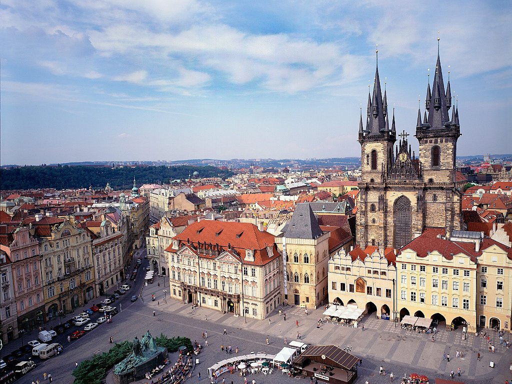 Old Town Square and Tyn Church, Prague, Czech Republic